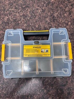 Stanley Clear Organizer Box with Yellow Accents